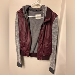 Maroon leather jacket, only worn once